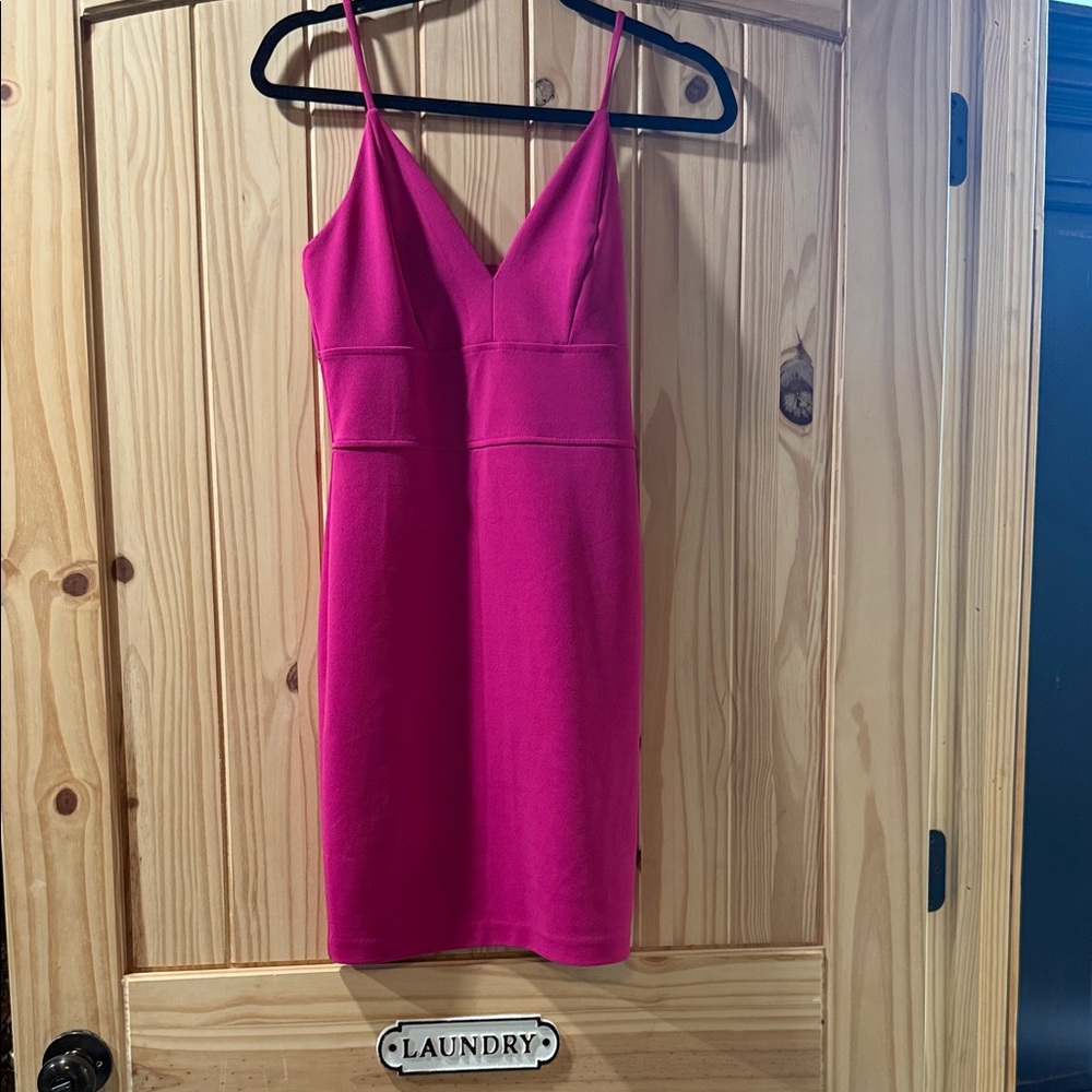 Express Fuchsia Spaghetti Strap Mini Dress